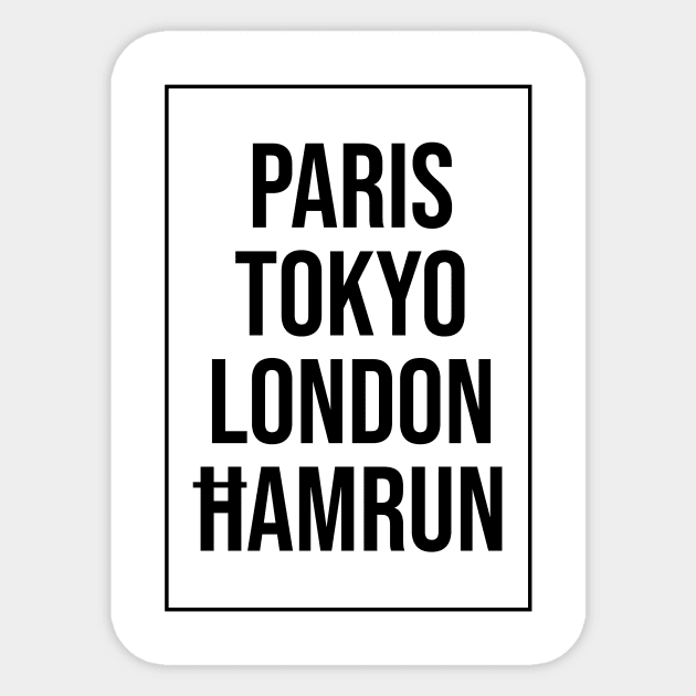 Hamrun funny t-shirt Sticker by CraftyDesign66